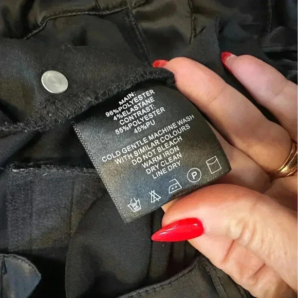 Mainère De Voir Black Ruched Satin Trousers with Ties - Picture 14 of 14